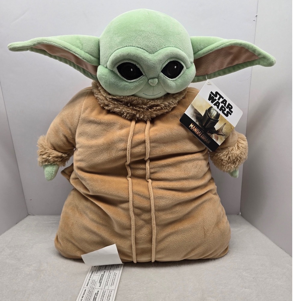 Pillow Pets Star Wars The Child Grogu Mandalorian Plush Pillow Green Tan NWT